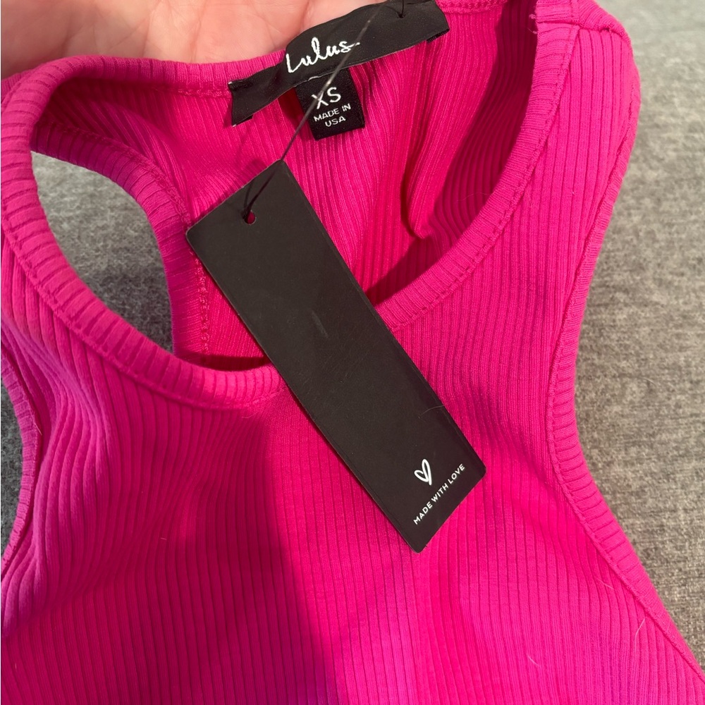 Lulus hot pink bodycon dress - Picture 3 of 3